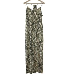 LORD & TAYLOR 424 FIFTH  V NECK  SPAGHETTI STRAP MAXI DRESS SIZE M